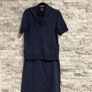 Eddie Bauer short sleeve zipper jacket and skirt set, L.L. Bean, Lands’ End